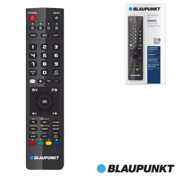 MANDO TV UNIVERSAL PARA PANASONIC - PRE-PROGRAMADO - LISTO PARA USAR - SMART TV - BLAUPUNKT