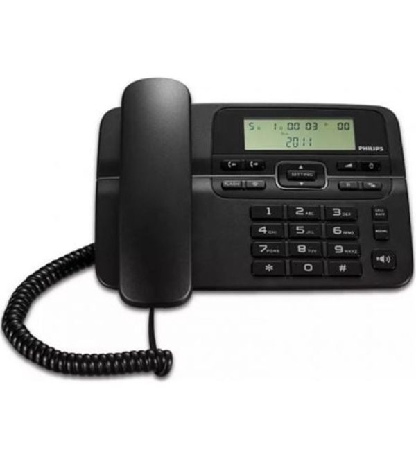 TELEFONO FIJO PHILIPS CON PANTALLA - NEGRO