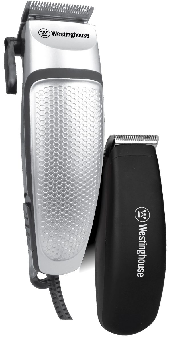 CORTAPELO WESTINGHOUSE (CABLE) + PERFILADOR (PILAS) - DUO - 13 PIEZAS + 4 GUIAS DE CORTE