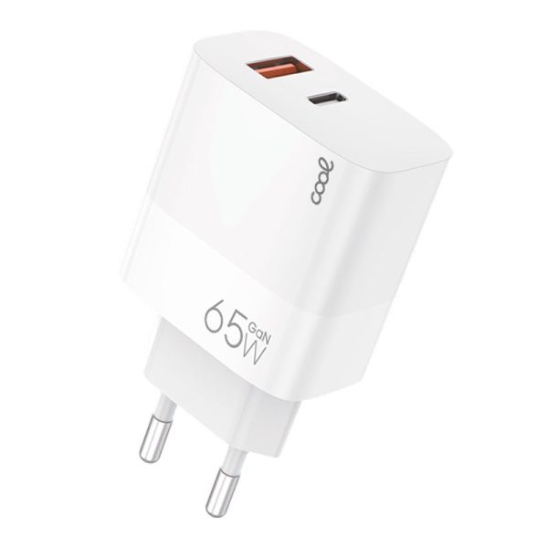 Cargador Red Universal Ultra Fast PD Tipo-C + USB COOL (65W + Cable Tipo-C) GaN Blanco - Image 3