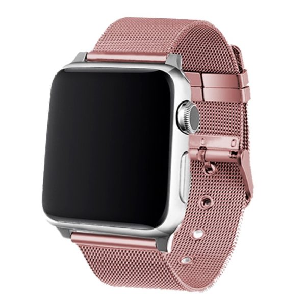 Correa COOL para Apple Watch Series 1 / 2 / 3 / 4 / 5 / 6 / 7 / 8 / SE (38 / 40 / 41 mm) Metal Rosa