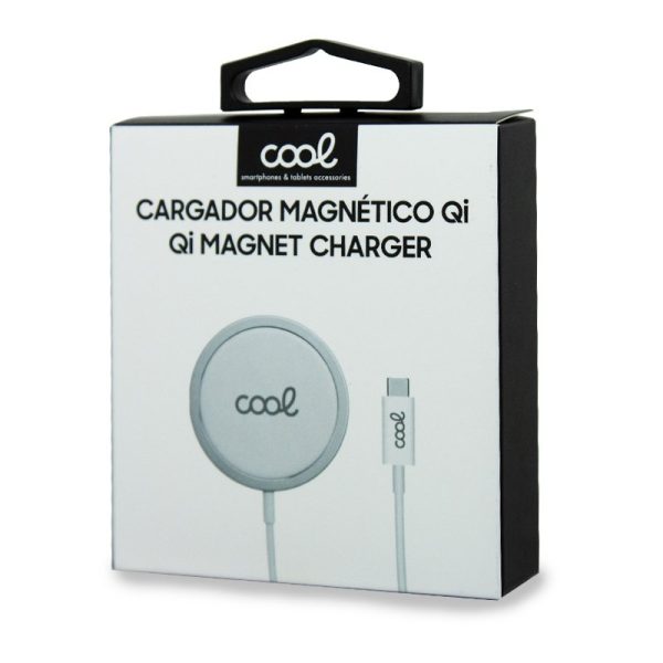 Dock Base Cargador MAGNÉTICO Smartphones Inalámbrico Qi COOL Blanco - Image 2