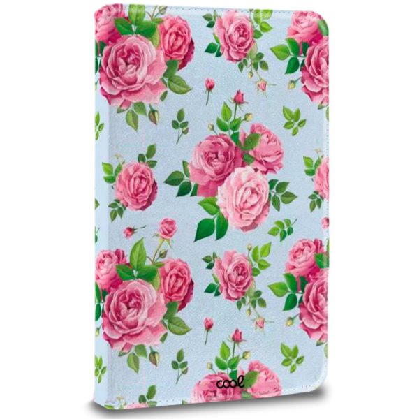 Funda COOL Ebook / Tablet 9.7 - 10.3 pulg Polipiel Rosas Giratoria (Panorámica) - Image 4