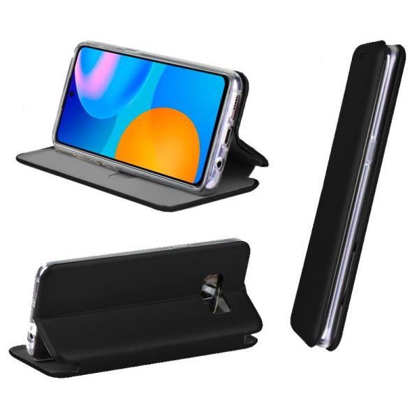 Funda COOL Flip Cover para Huawei P Smart 2021 Elegance Negro - Image 2