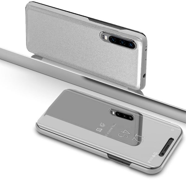 Funda COOL Flip Cover para Huawei P30 Clear View Plata - Image 3