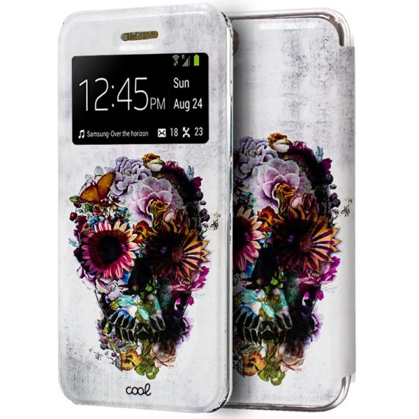 Funda COOL Flip Cover para iPhone 7 / 8 / SE (2020) / SE (2022) Dibujos Calavera