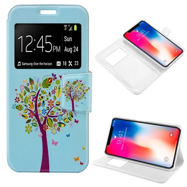 Funda COOL Flip Cover para iPhone X / iPhone XS Dibujos Árbol