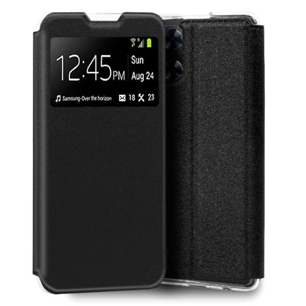 Funda COOL Flip Cover para Oppo A57s / A77 5G / Realme Narzo 50 5G Liso Negro