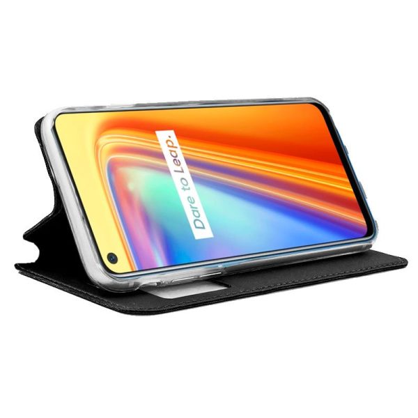 Funda COOL Flip Cover para Realme 7 Liso Negro - Image 2