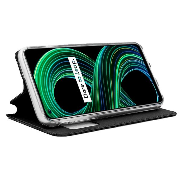 Funda COOL Flip Cover para Realme 8 5G / Narzo 30 5G Liso Negro - Image 2