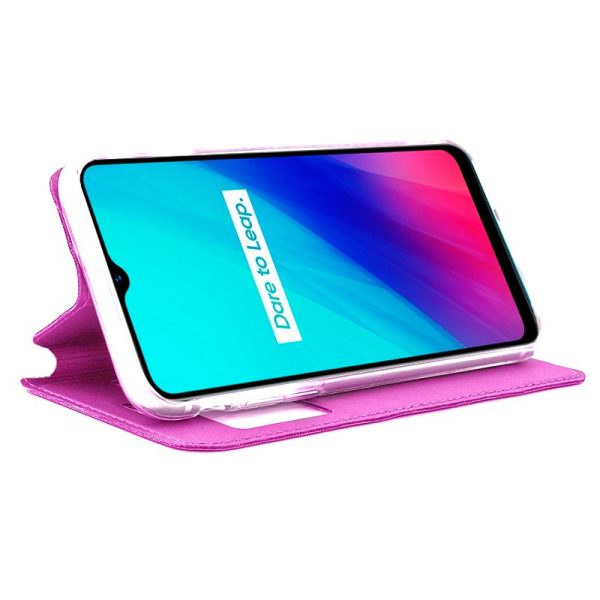 Funda COOL Flip Cover para Realme C3 / Realme 6i Liso Rosa - Image 2