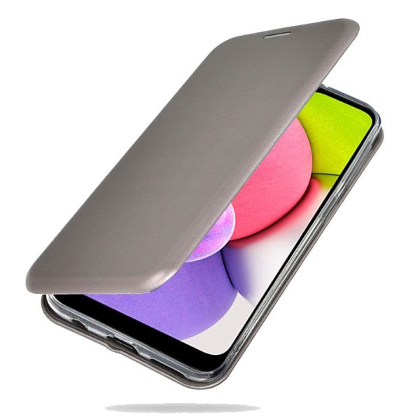 Funda COOL Flip Cover para Samsung A037 Galaxy A03s Elegance Plata - Image 4