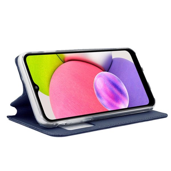 Funda COOL Flip Cover para Samsung A037 Galaxy A03s Liso Azul - Image 2