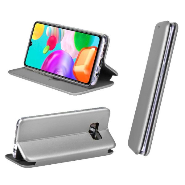 Funda COOL Flip Cover para Samsung A415 Galaxy A41 Elegance Plata - Image 2