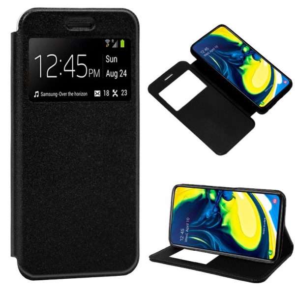 Funda COOL Flip Cover para Samsung A805 Galaxy A80 Liso Negro - Image 4