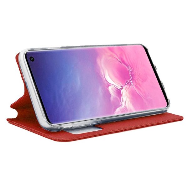 Funda COOL Flip Cover para Samsung G973 Galaxy S10 Liso Rojo - Image 2