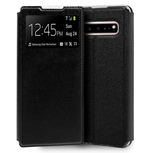 Funda COOL Flip Cover para Samsung G977 Galaxy S10 5G Liso Negro