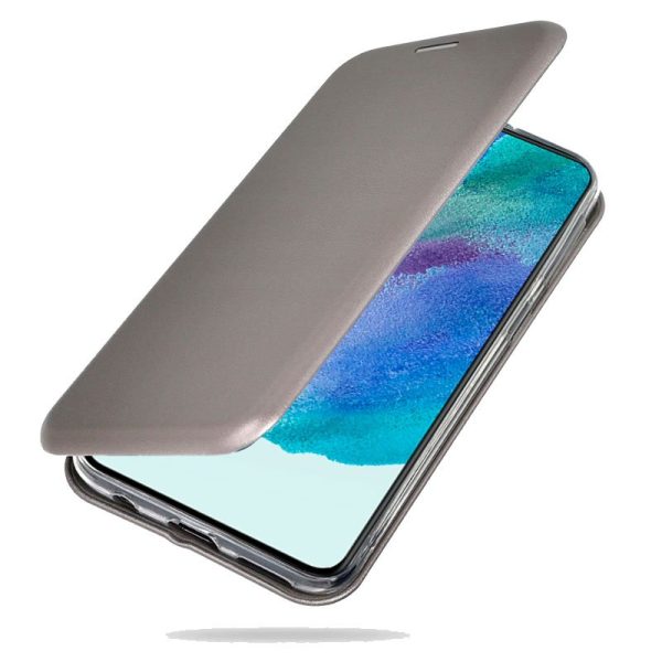 Funda COOL Flip Cover para Samsung G990B Galaxy S21 FE Elegance Plata - Image 3