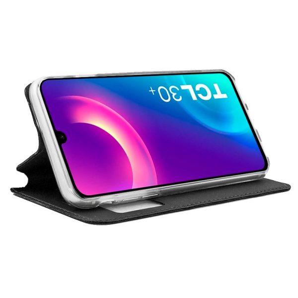 Funda COOL Flip Cover para TCL 30 Plus / 30 / 30 5G Liso Negro - Image 2