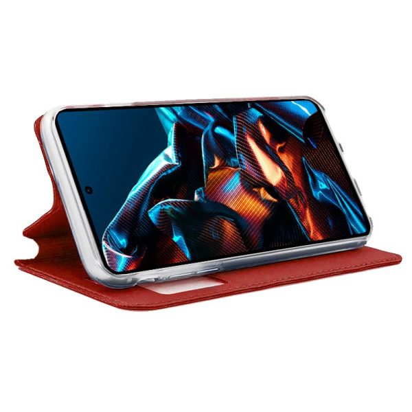 Funda COOL Flip Cover para Xiaomi Poco X5 Pro 5G Liso Rojo - Image 2