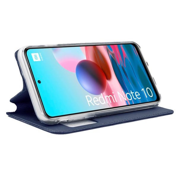 Funda COOL Flip Cover para Xiaomi Redmi Note 10 / Note 10S / Poco M5s Liso Azul - Image 2