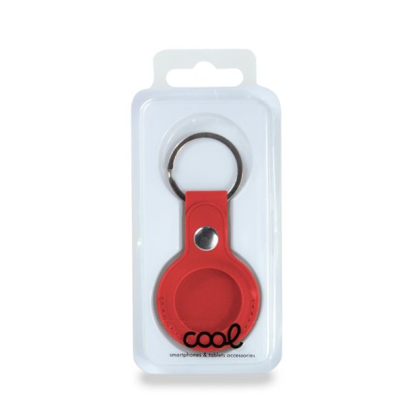 Llavero Protector COOL Compatible con AirTag Polipiel Rojo - Image 3