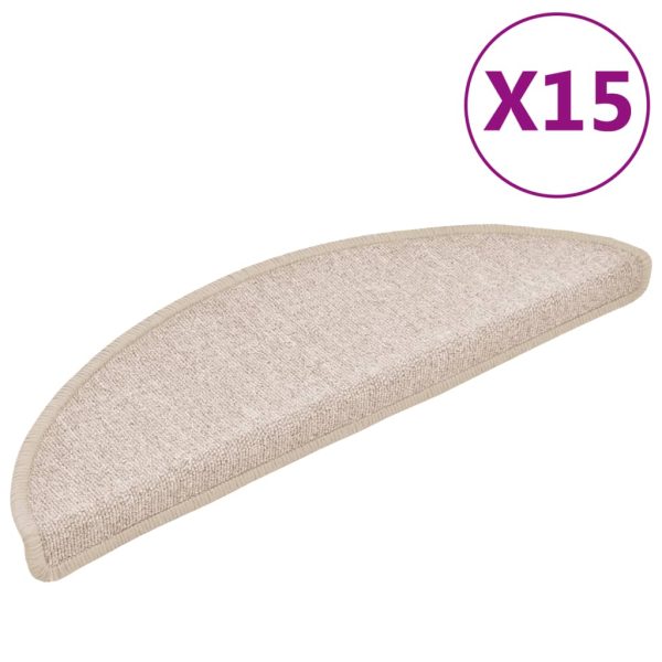 Tapetes de escada 15 pcs 56x17x3 cm cinzento-acastanhado - Image 2