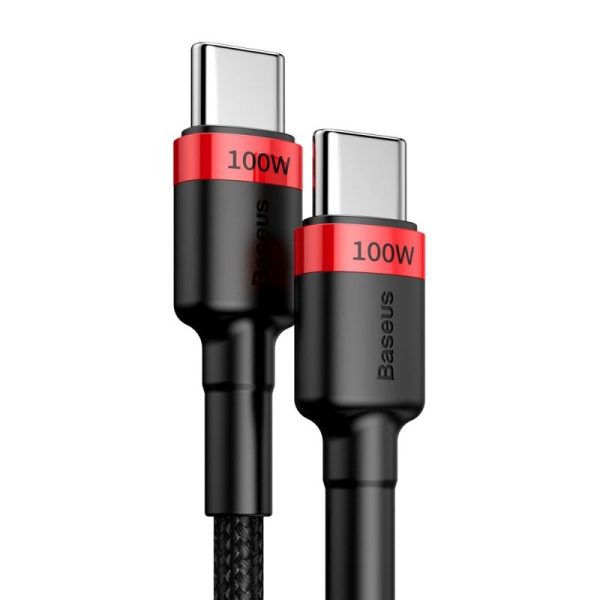 CABLE BASEUS PD TIPO C A TIPO C CARGA SUPER RAPIDA 100W 2M 20V 5A NYLON - Image 2
