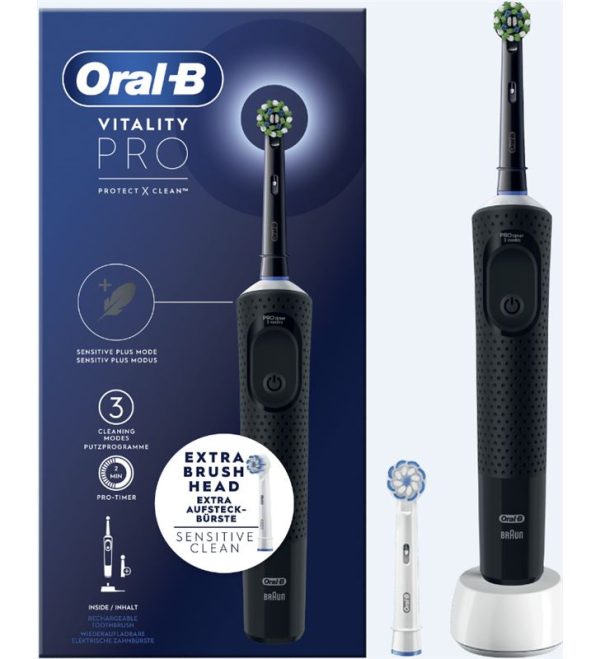 CEPILLO DENTAL ORAL B PRO D103 - NEGRO (CROSSACTION)