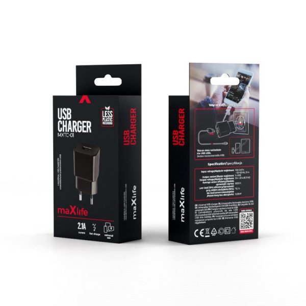 CARGADOR FOREVER 1XUSB 2.1A - NEGRO - Image 2
