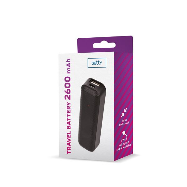 POWERBANK MINI SETTY 2600MAH - NEGRO - Image 2