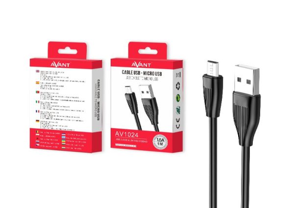 CABLE MICRO USB A USB AM 1.2 MTRS.2.0V. AVANT NEGRO - Image 2