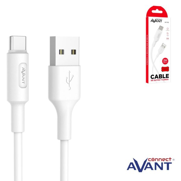 CABLE AVANT CONNECT USB A TIPO C 2M 3A - CARGA RAPIDA - FORCE EDITION