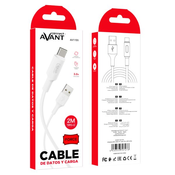 CABLE AVANT CONNECT USB A TIPO C 2M 3A - CARGA RAPIDA - FORCE EDITION - Image 7