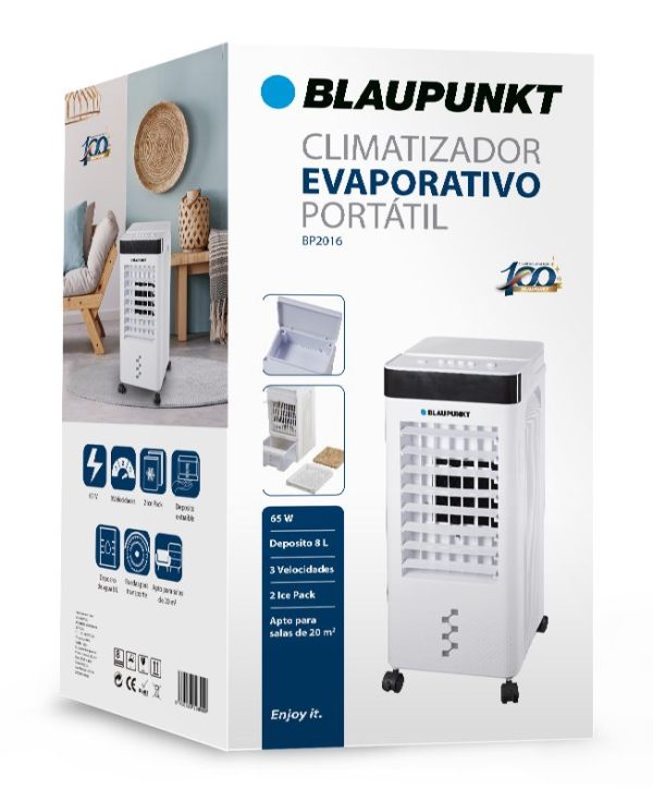 CLIMATIZADOR BLAUPUNKT 65W 8L 3VEL HASTA 20 M2
