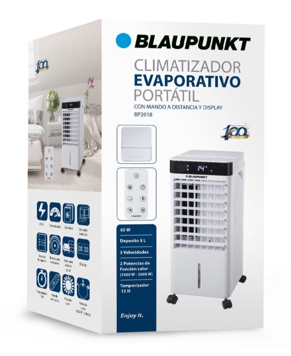 CLIMATIZADOR BLAUPUNKT FRIO/CALOR 65W 8L 3VEL HASTA 20 M2 C/MANDO Y TEMP. - Image 2