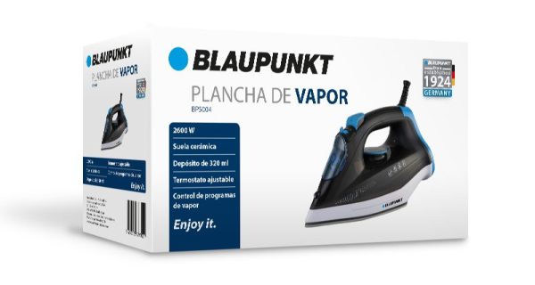 PLANCHA DE VAPOR BLAUPUNKT 2600W SUELA CERAMICA DEP.320ML - Image 2