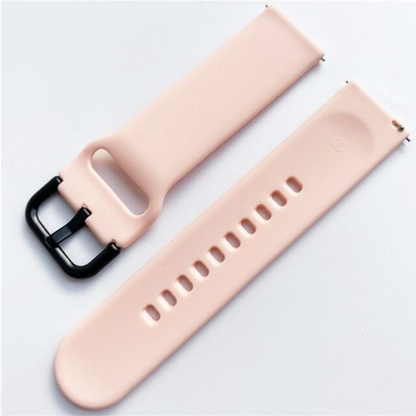 CORREA SILICONA 20MM ROSA CLARO PASADOR SMARTWATCH ***