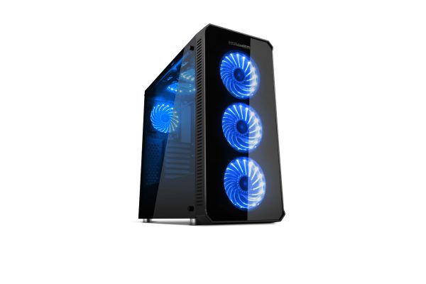 Caja ordenador gaming torre atx nox hummer tgx rainbow  - cristal templado