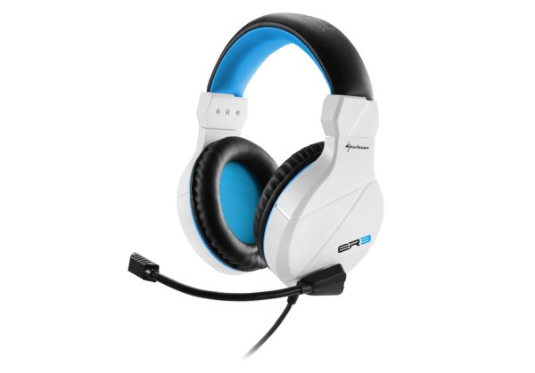 Auriculares sharkoon rush er3 blanco microfono alambrico