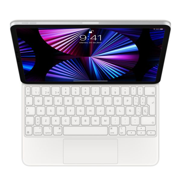 Teclado apple magic keyboard para ipad pro 11pulgadas (3rd generation) y ipad air (4rd generation) white mjqj3y - a -  spanish -  3rd - 4rd gen -  original de apple