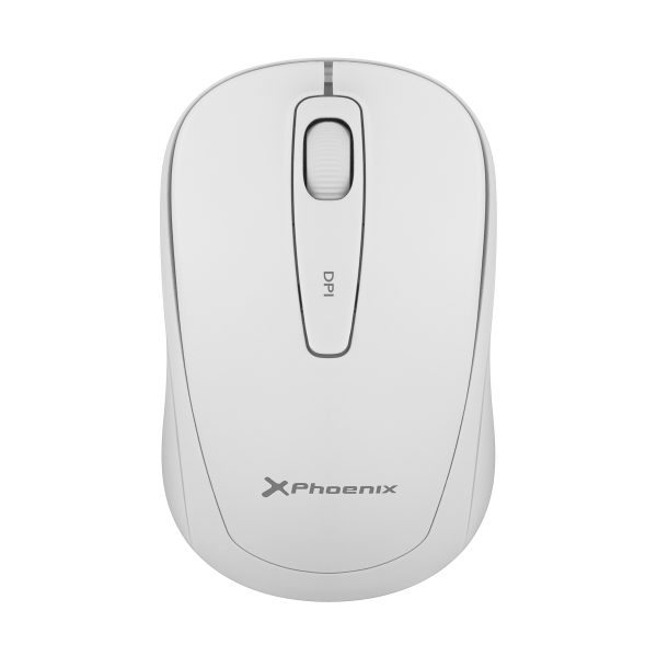 Phoenix m250 ratón inalámbrico 2.4 ghz receptor usb hasta 1600 dpi compatible con pc mac portátil color blanco