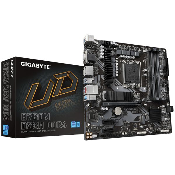 Placa base gigabyte b760m ds3h ddr4 1700 m - atx -  4x ddr4 -  4x sata 6gb - s -  3x usb 3.2 -  2x usb 2.0