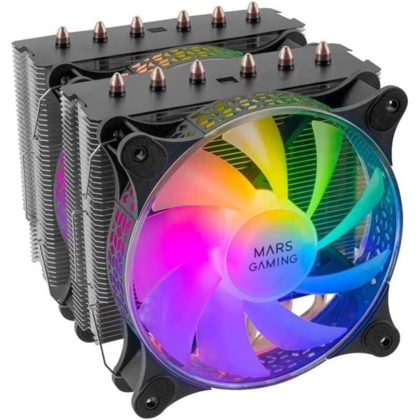 Ventilador disipador cpu mars gaming mcpu - xt 120mm argb negro