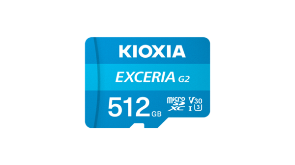 Micro sd kioxia 512gb exceria g2 w - adaptor