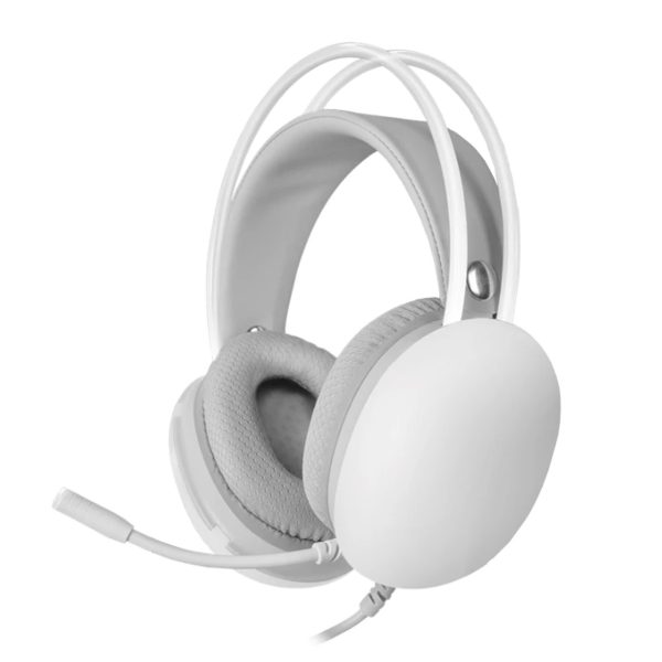 Auriculares mars gaming mh - glow jack 3.5mm rgb blancos