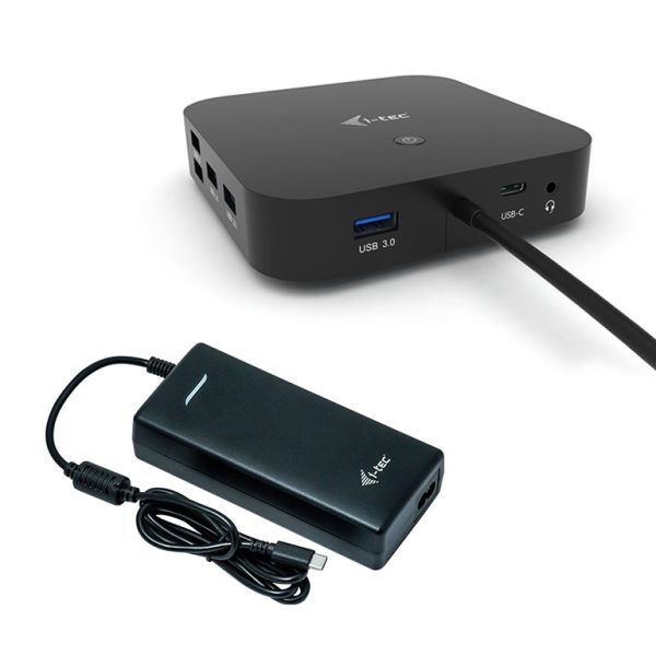 Docking station con adaptador de corriente universal i - tec usb - c hdmi dp con  de corriente 100 w + i - tec universal charger 112 w