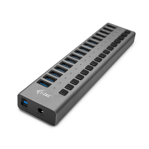 Hub i - tec usb 3.0 de carga con 16 puertos usb 3.0 y adaptador de alimentacion 90w