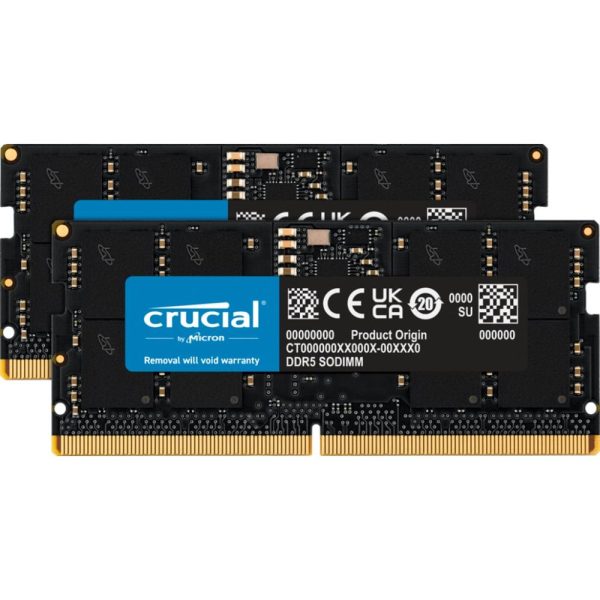 Memoria ram ddr5 32gb 2x16gb crucial  - sodimm - 5600 mhz - pc5 44800 - cl46