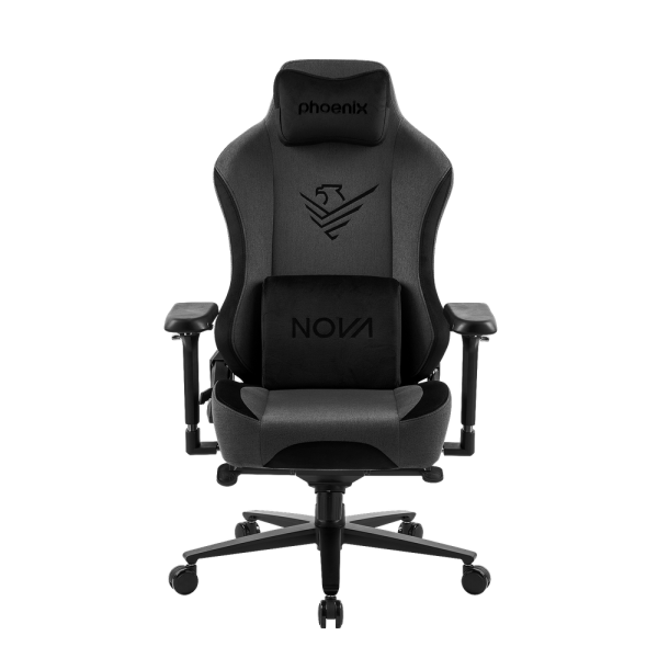 Phoenix nova silla gaming alta gama fabricada en tela gris